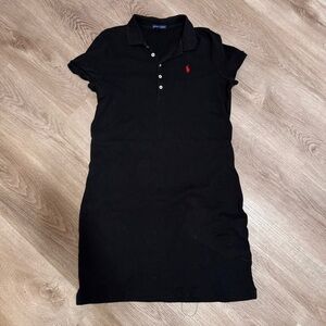 Ralph Lauren T-shirt Dress Black Red Large Classic Polo